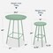 Best Choice Products 3-Piece Steel Patio Bar Height Round Bistro Set w/ Backless Stools, Slatted Design